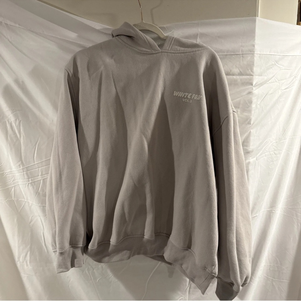 Gray White Fox Hoodie and Sweatpants Set